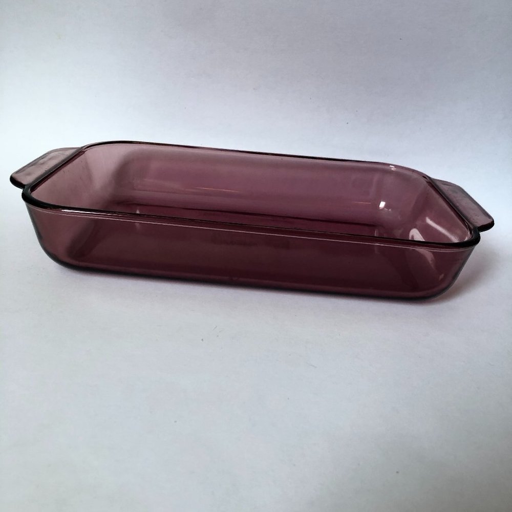 VINTAGE PYREX #232-R Cranberry Casserole Dish